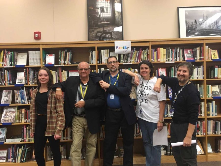 “Come to the slam - even if you decide not to read out loud, “ said Librarian Maggie Devine. “I promise you will be energized by the poems and voices of others.  This may be enough to give you the courage to read and if not, you can certainly read the next time!” (Photo by Kirsten Dorman)
