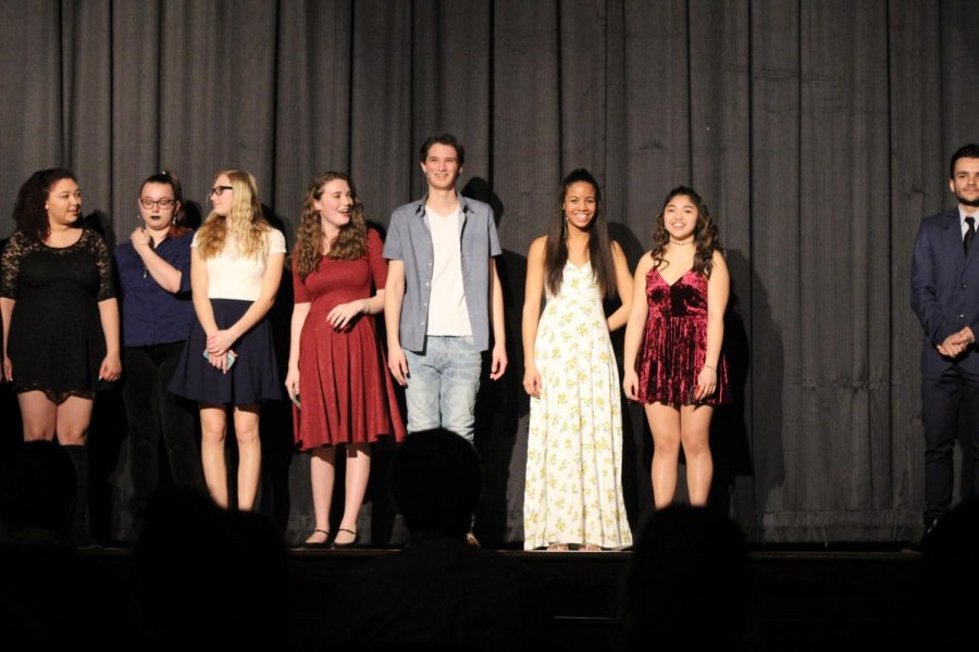 Contestants of Warren Idol wait for the results of the first round of competition. (Photo by Katie Winch) 
