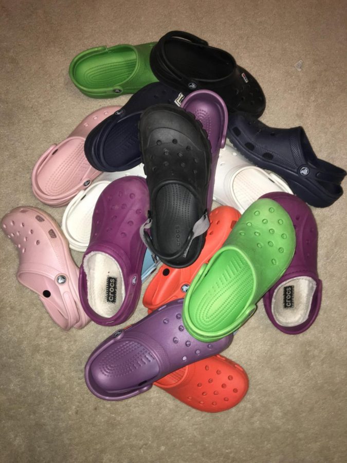 A collection of various Crocs.  (Photo courtesy of Elizabeth Lea)
