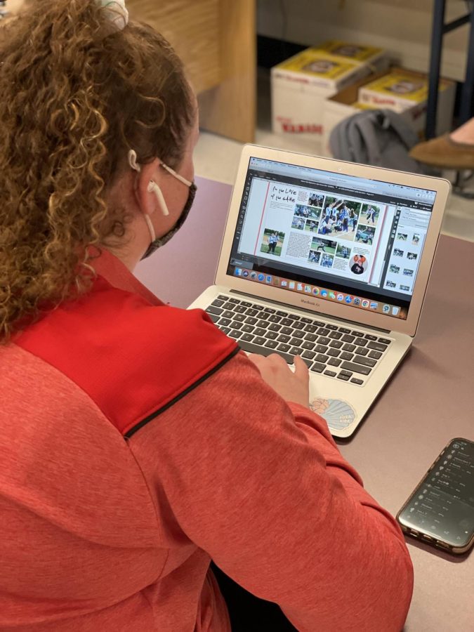 Yearbook Students Work on Spring Supplement