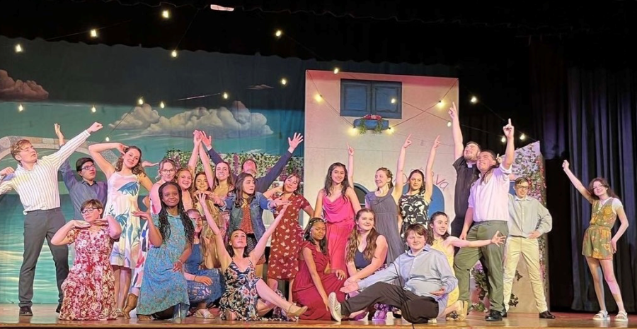 In early April, Drama Club performed the ever-popular jukebox musical, Mamma Mia, in which the majority of the songs were already well-known by the audience.  