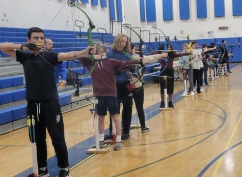 Among the new changes instituted by the Warren Hills Archery Team are Wednesday morning practices. (Photo courtesy of Emma Martin)