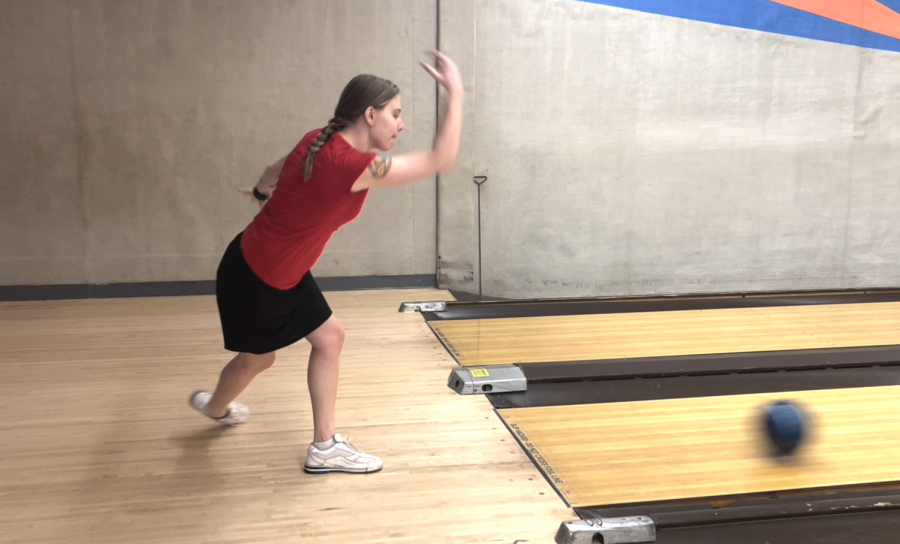 Katie Winch enjoys practicing bowling in her free time to keep her skills in perfect shape to teach her students during their private bowling sessions. (Photo Courtesy of Katie Winch) 